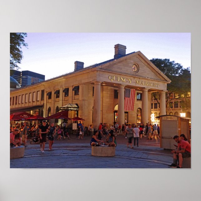 Historic Quincy Market Downtown Boston Poster (Vorne)