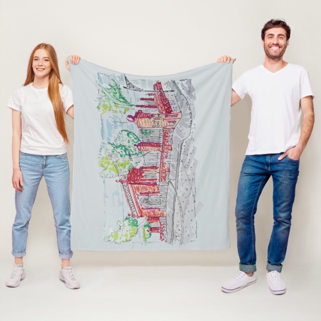 Historic Red Brick Entrance Fleecedecke (Beispiel)