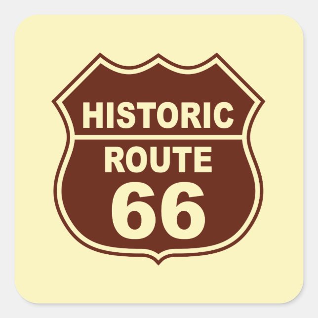 Historic Route 66 Aufkleber (Vorderseite)