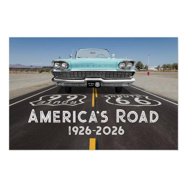 Historic Route 66 Centennial Poster (Vorderseite)
