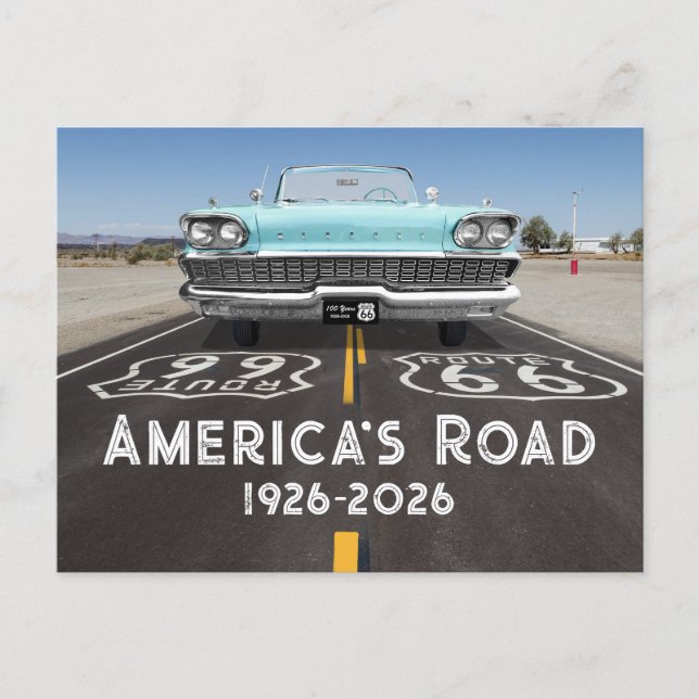 Historic Route 66 Centennial Postkarte (Vorderseite)