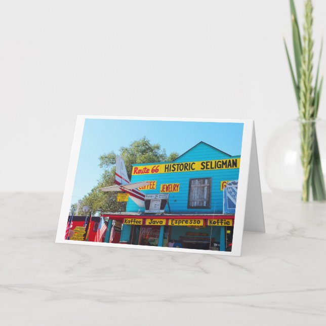 Historic Seligman route 66 Feiertagskarte (Vorderseite)