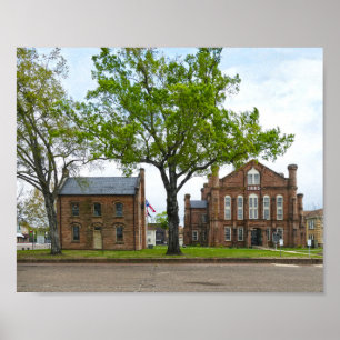 Historic Shelby Landkreis Courthouse and Jail, Tex Poster