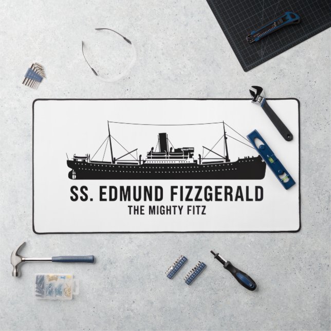 Historic SS Edmund Fitzgerald Mighty Fitz Maritime Schreibtischunterlage (Arbeitsplatz)