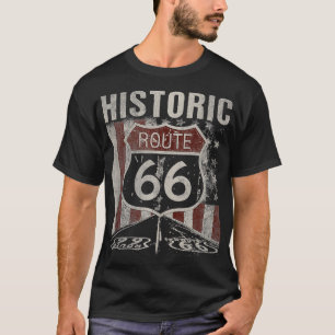 Historic USA Route 66 Highway Vintag America Road T-Shirt