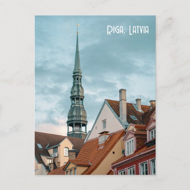 Historical buildings in Old Riga, Latvia Postkarte (Vorderseite)