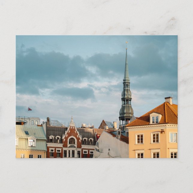 Historical buildings in Old Riga, Latvia Postkarte (Vorderseite)