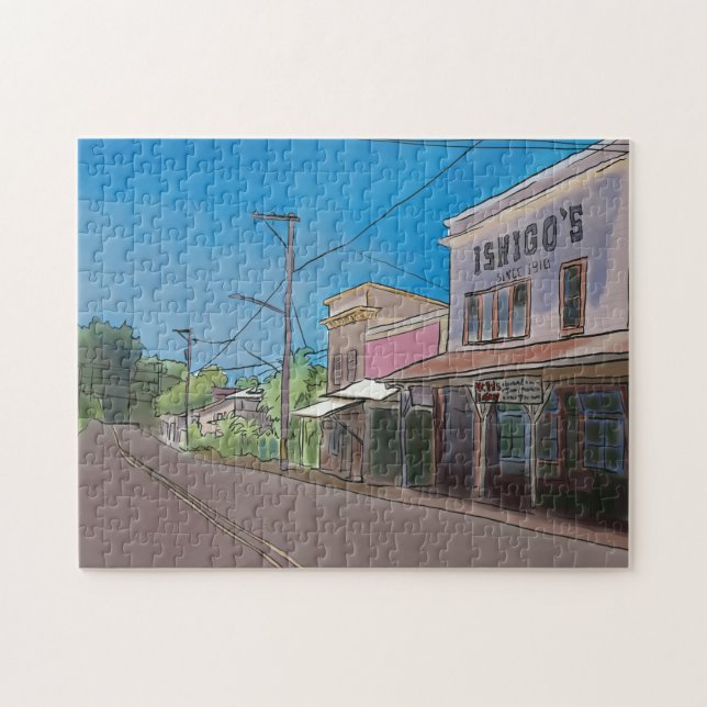 Historical Hawaii Plantation Town Honomu Nostalgic Puzzle (Horizontal)