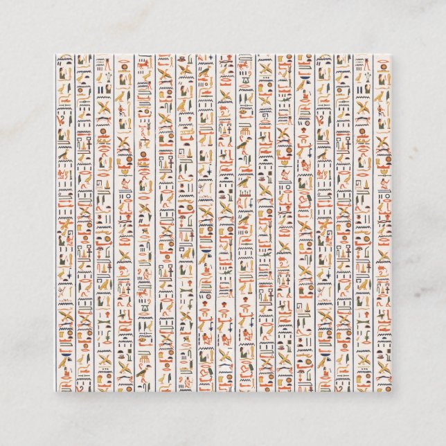 Historie alter Schriftzeichen Quadratische Visitenkarte (Vorderseite)