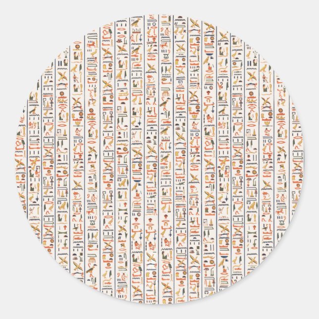 Historie uralter Schriftzeichen Runder Aufkleber (Vorderseite)