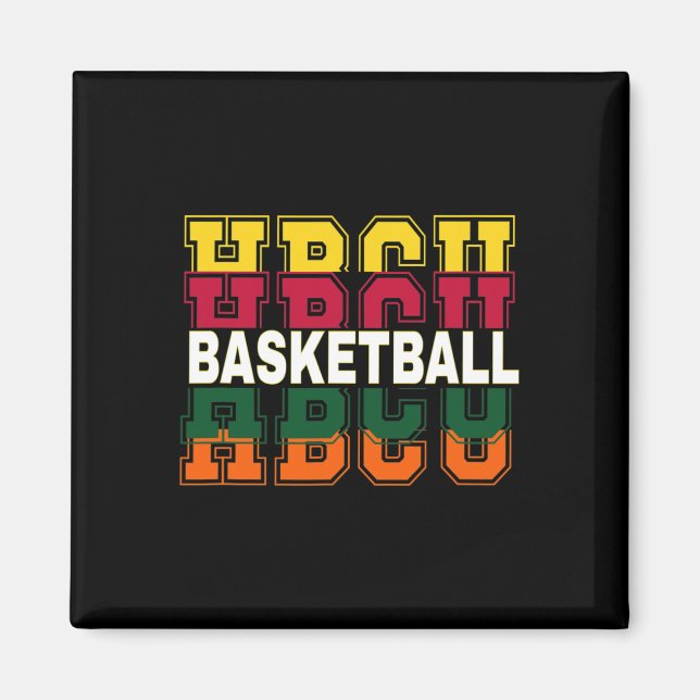 Historisch Black Uni University Basketball P Magnet (Vorne)