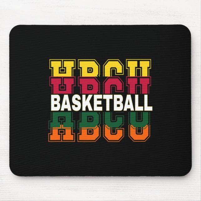 Historisch Black Uni University Basketball P Mousepad (Vorne)