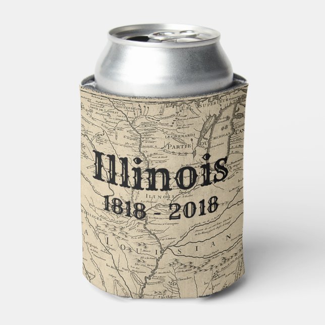 Historisch Illinois Bicentennial Dosenkühler (Kanne Vorderseite)