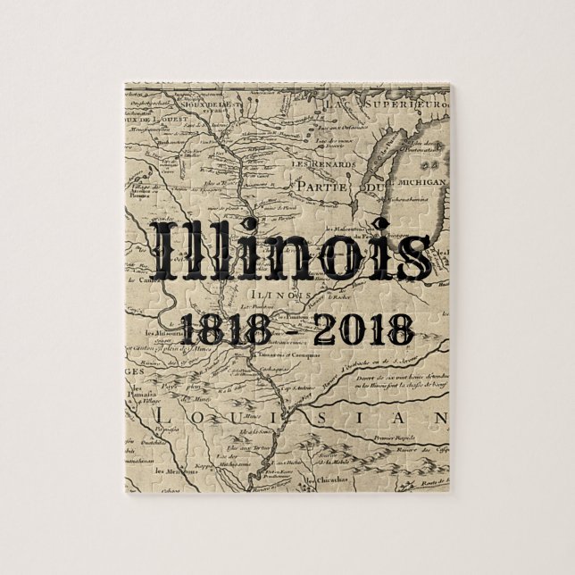 Historisch Illinois Bicentennial Puzzle (Vertikal)