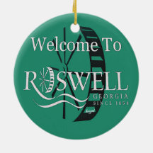 Historisch, Roswell, Georgien, Weihnachten, Orname