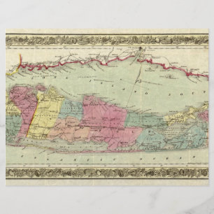 Historische 1855-1857 Reiseschild auf Long Island