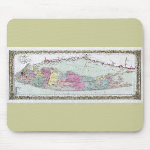 Historische 1855-1857 Reiseschild auf Long Island Mousepad