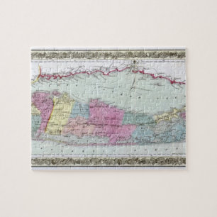 Historische 1855-1857 Reiseschild auf Long Island Puzzle