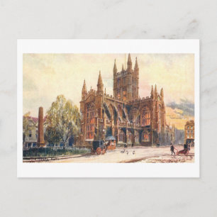 Historische Abtei in Bath, England, Reise Postkarte