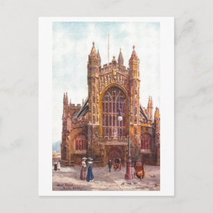 Historische Abtei in Bath, England, Reise Postkarte
