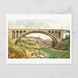 Historische Adolphe-Brücke in Luxemburg Postkarte