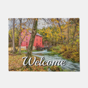 Historische Alley Mill Willkommen Doormat Fußmatte