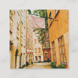 Historische Altstadt, Gamla Stan, Stockholm, Schwe Quadratische Visitenkarte
