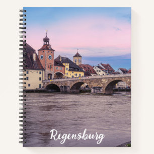 Historische Altstadt in Regensburg, Deutschland Notizbuch