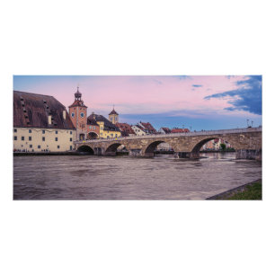 Historische Altstadt in Regensburg, Deutschland Poster