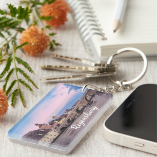 Historische Altstadt in Regensburg, Deutschland Schlüsselanhänger