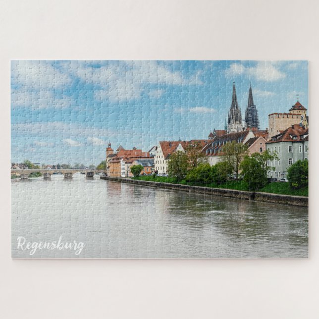 Historische Altstadt von Regensburg, Deutschland Puzzle (Horizontal)