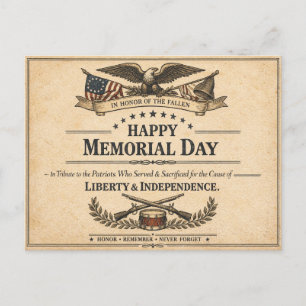 Historische amerikanische Proklamation Memorial Da Feiertagspostkarte