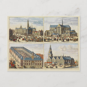 Historische Amsterdamer Kirchen Postkarte
