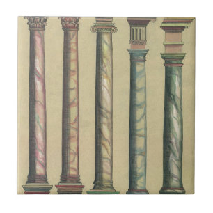 Historische Architektur, die 5 Säulenordnungen Fliese