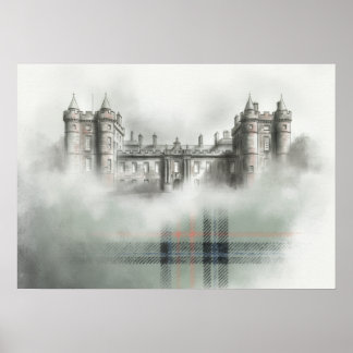 Historische Architekturzeichnung eines schottische Poster