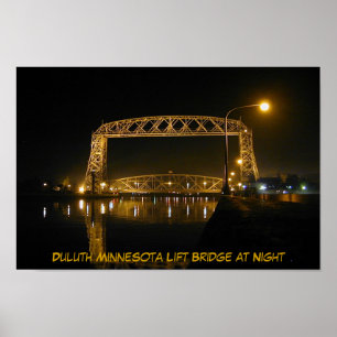 Historische Aufzug-Brücke Duluths Minnesota Poster