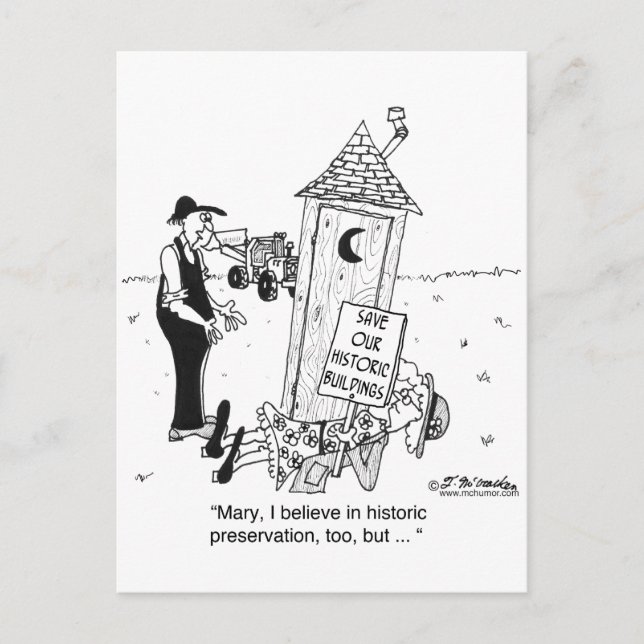 Historische Bewahrung von Outhouses? Postkarte (Vorderseite)