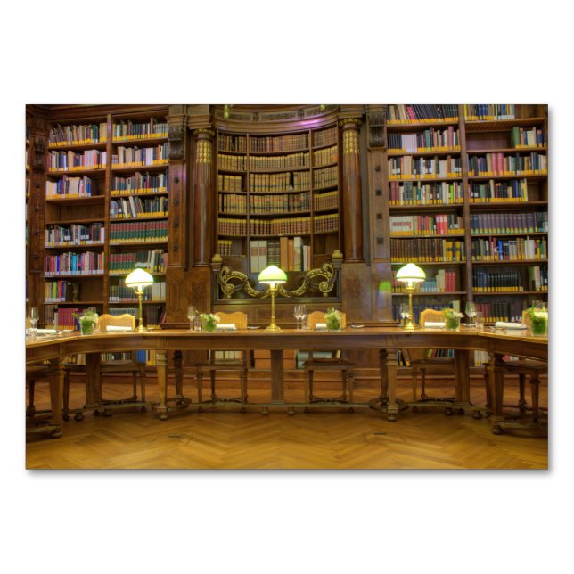 Historische Bibliothek Tischnummer (Vorderseite)
