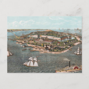 Historische Bildkarte von Fort Monroe Virginia Postkarte