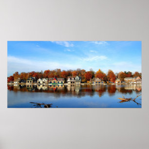 Historische Boots-Haus-Reihe, Philadelphia, PA Poster