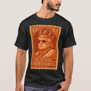 Historische Briefmarke Herr Präsident Trump umarmt T-Shirt