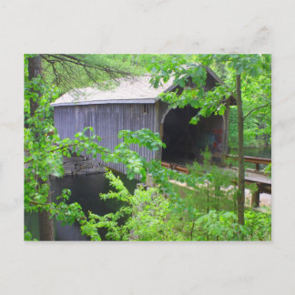 Historische Brücke, Windham Maine Postkarte