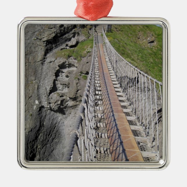 Historische Carrick-a-rede-Brücke, nördlich Ornament Aus Metall (Vorne)