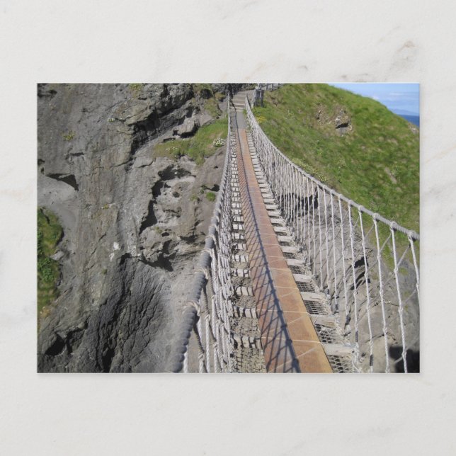 Historische Carrick-a-rede-Brücke, nördlich Postkarte (Vorderseite)