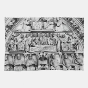 Historische, Christliche Skulpturen Notre Dame Par Küchentuch