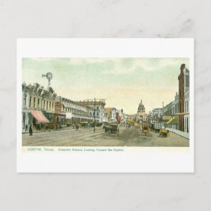 Historische Congress Avenue, Austin, Texas Postkarte