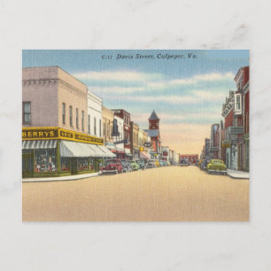Historische Davis Street, Culpeper, Virginia Postkarte