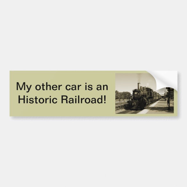 Historische Eisenbahn Autoaufkleber (Vorne)