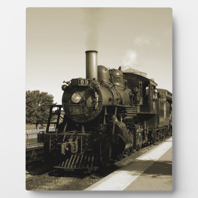 Historische Eisenbahn Fotoplatte (Vorderseite)