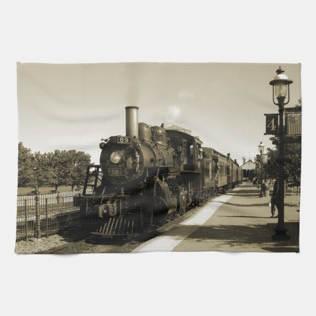 Historische Eisenbahn Geschirrtuch (Horizontal)